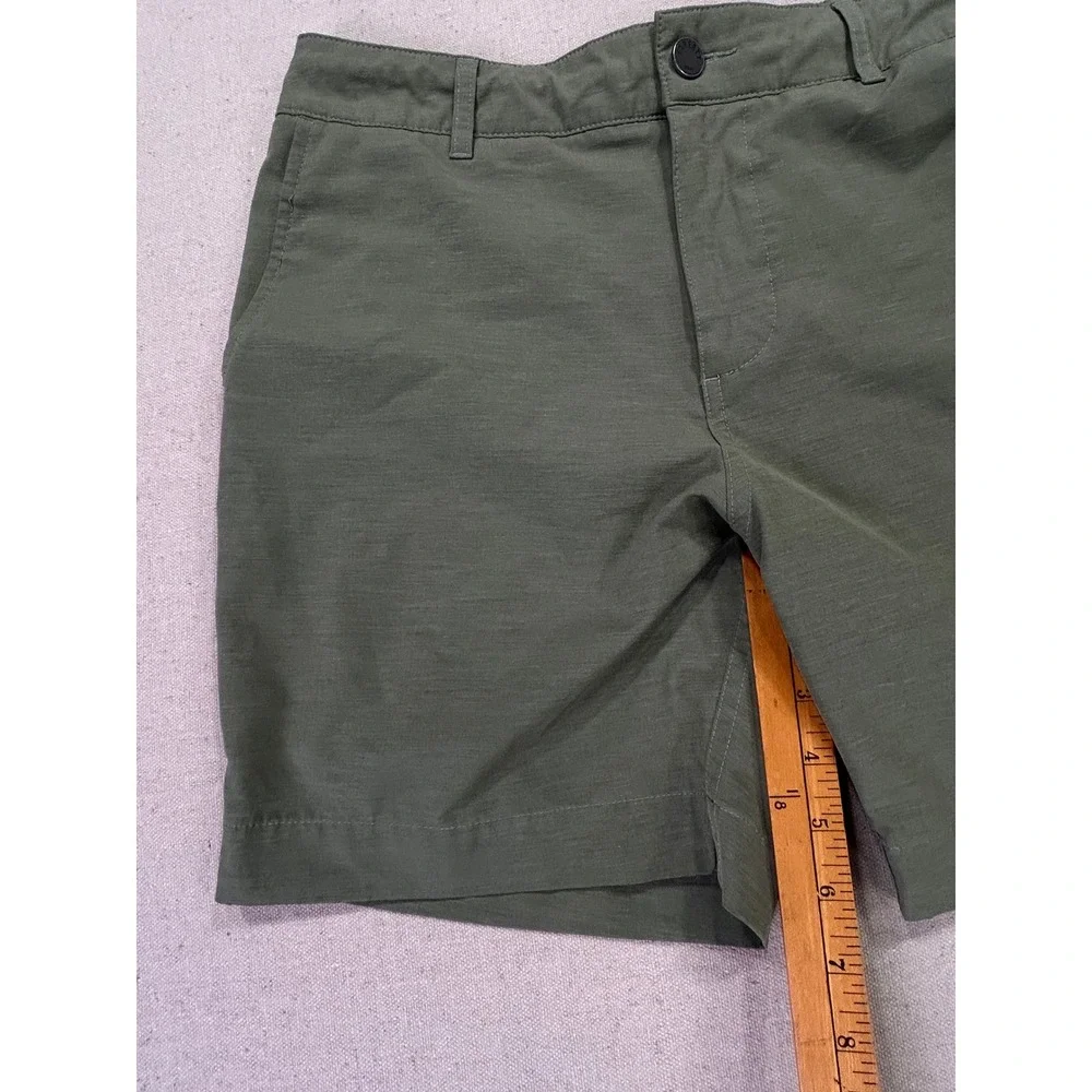Faherty All Day Shorts Mens 30 Olive Green Hybrid Stretch Recycled Quick Dry 7in